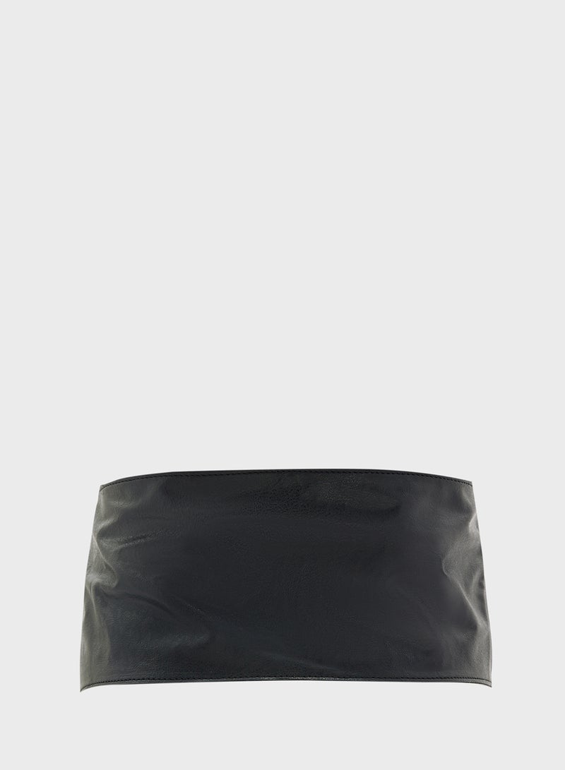 Miss Selfridge Soft Round Buckle Belt - Image 2