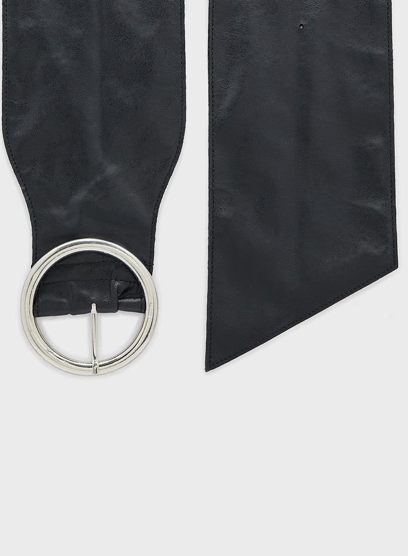 Miss Selfridge Soft Round Buckle Belt - Image 3