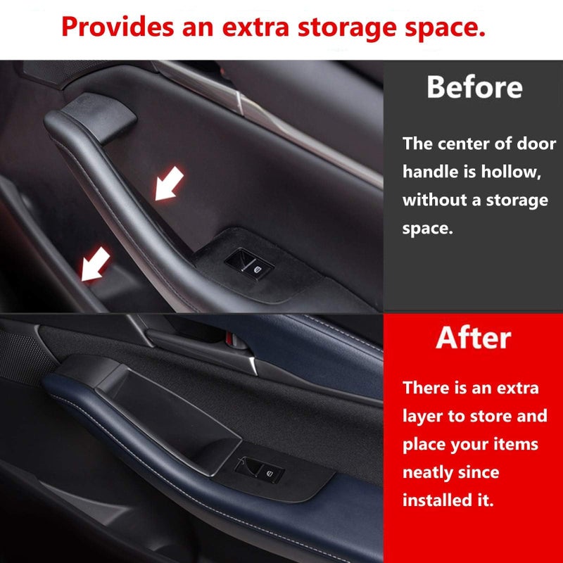 TTCR-II Compatible with Door Handle Organizer Tray Mazda 3 2019-2025, Fits for Door Storage Box Mazda CX-30 2020-2025 at Driver and Front Passenger Side (2 Pcs) - Image 3