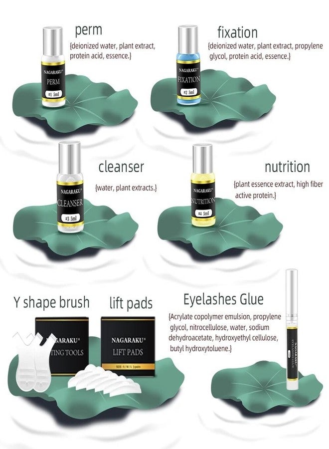 NAGARAKU Eyelashes Makeup Glue for Lashes Eyelash 5ml Glue Low Smell Non Odorless Fast Dry Sticker Connecting Fans (Lash Lift Kit) - Image 2