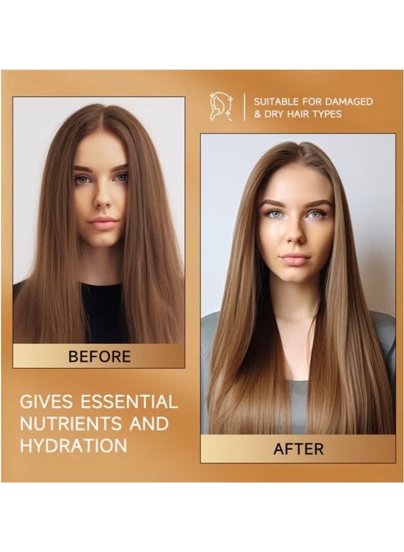 Karseell Collagen Hair Treatment Deep Repair Conditioning Argan Oil Collagen Hair Mask Essence for Dry Damaged Hair All Hair Types 500ml - Image 3