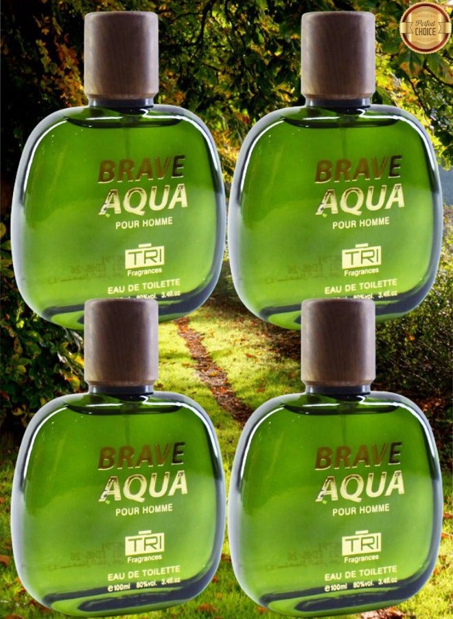 تي أر آي 4 قطع عطر بريف اكوا تي ار اي 100 مل - Image 1