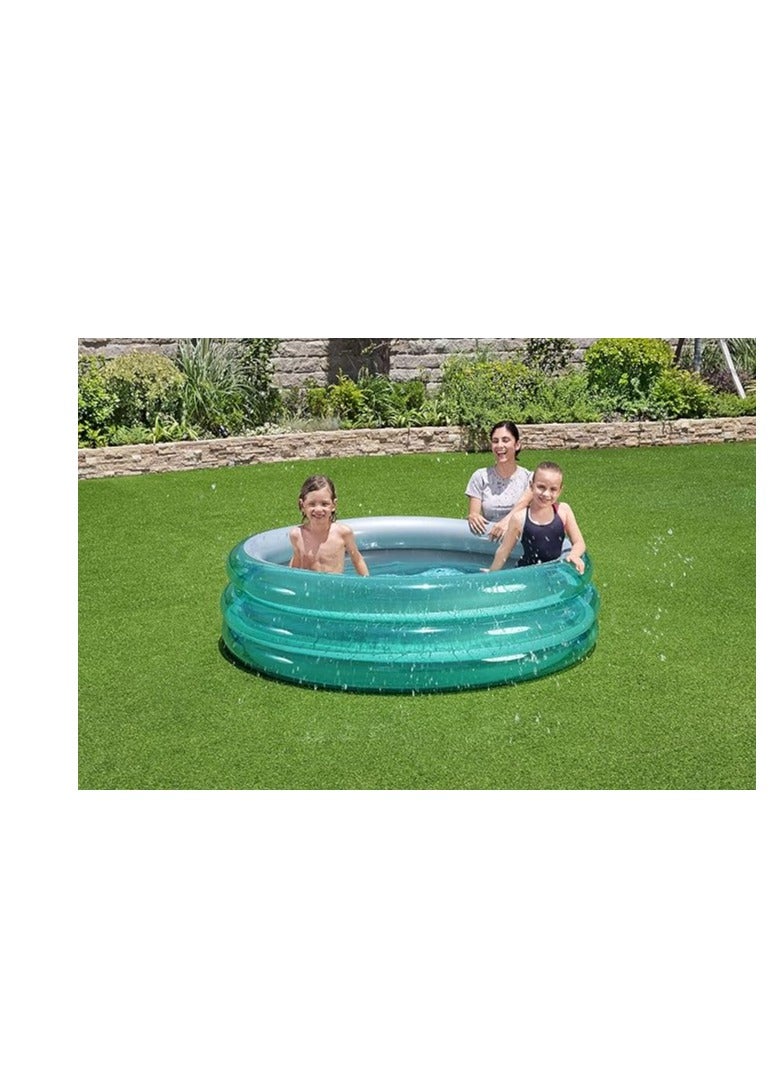 Bestway Metallic 3-Ring Pool - Durable, Stylish Inflatable Pool for Kids & Family Fun, Perfect for Summer Relaxation - Image 2