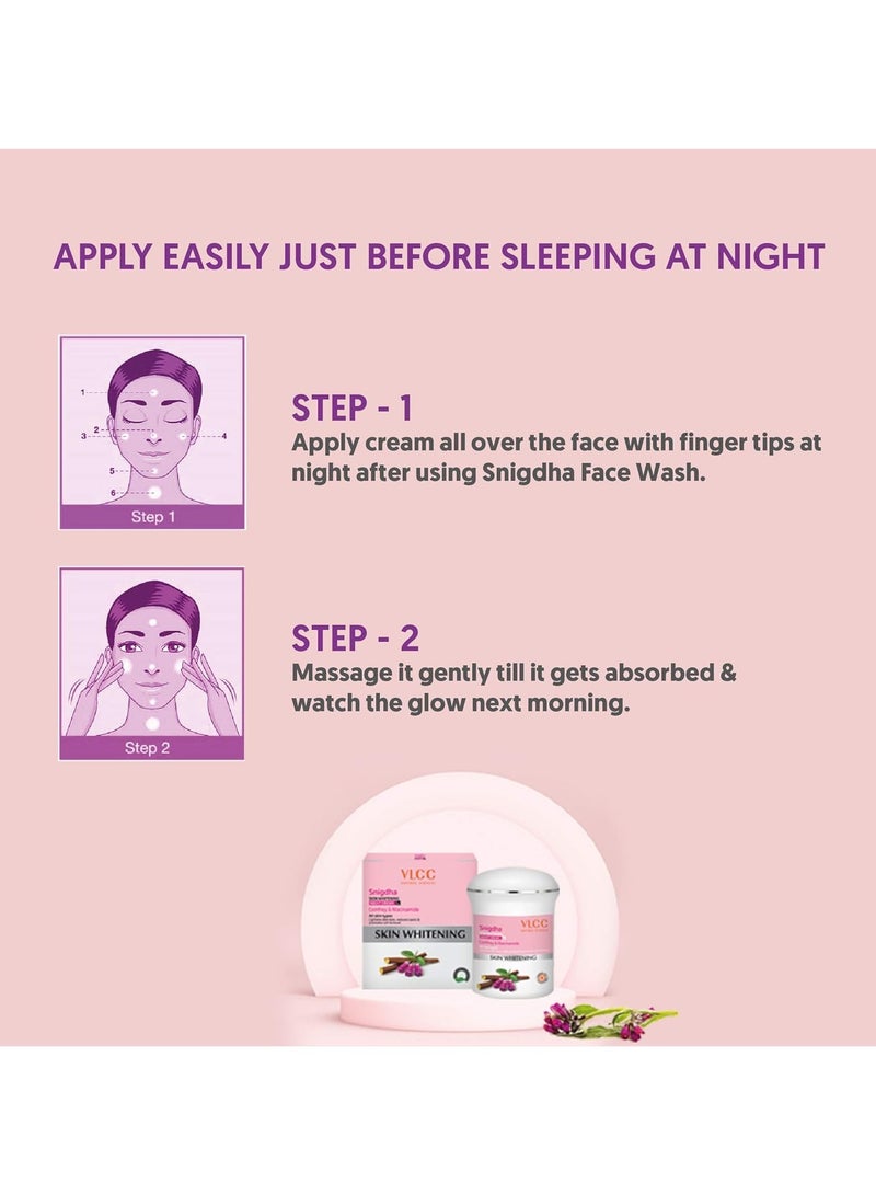 VLCC Snigdha Skin Whitening Night Cream, 50g - Image 5