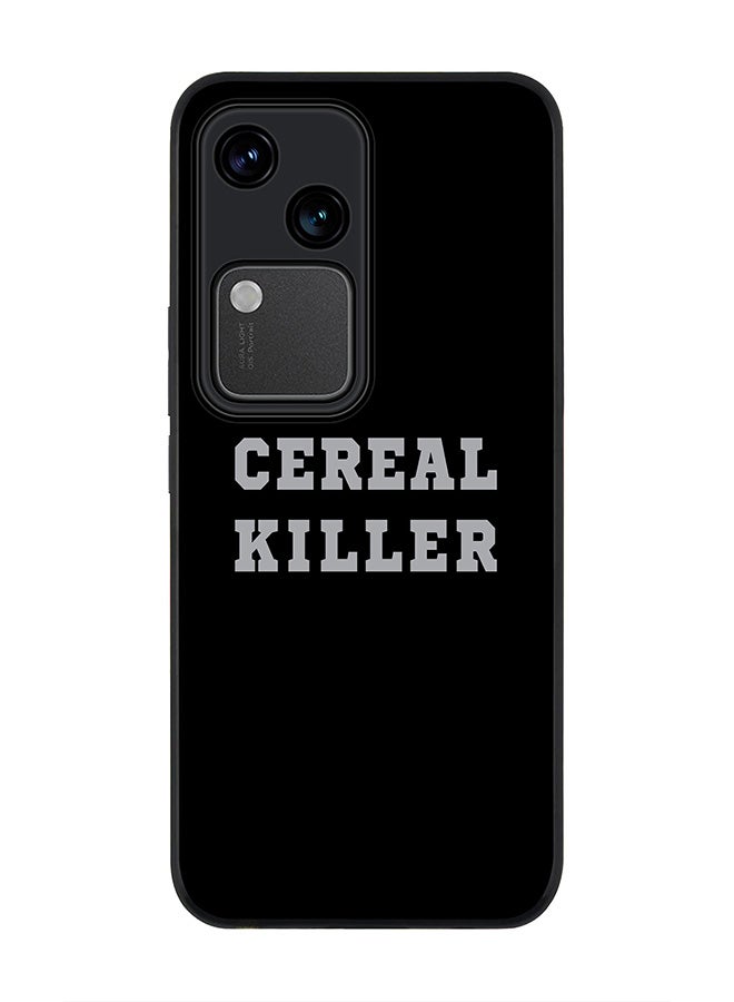 Stylizedd Rugged Black edge case for Vivo V30 5G, Slim fit Soft Case Flexible Rubber Edges Anti Drop TPU Gel Thin Cover -  Cereal Killer - Image 1