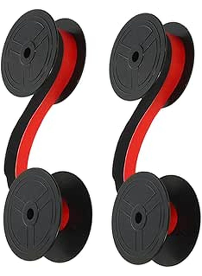 Twin Roller Typewriter Ribbon Replacement Pack Compatible for Printers and Calculators 2pcs - Image 1