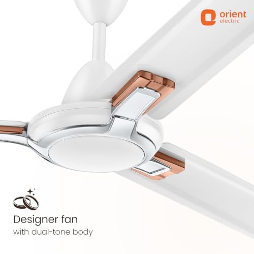 Orient Electric أورينت إليكتريك 1200 مم أبيكس برايم | ضمان 5 سنوات من أورينت | سرعة محرك 350 دورة في الدقيقة | مروحة موفرة للطاقة بتصنيف BEE نجمة واحدة | شفرات ألمنيوم مقاومة للصدأ | حلقة زخرفية وتقليمات | أبيض، عبوة من 1 - Image 3