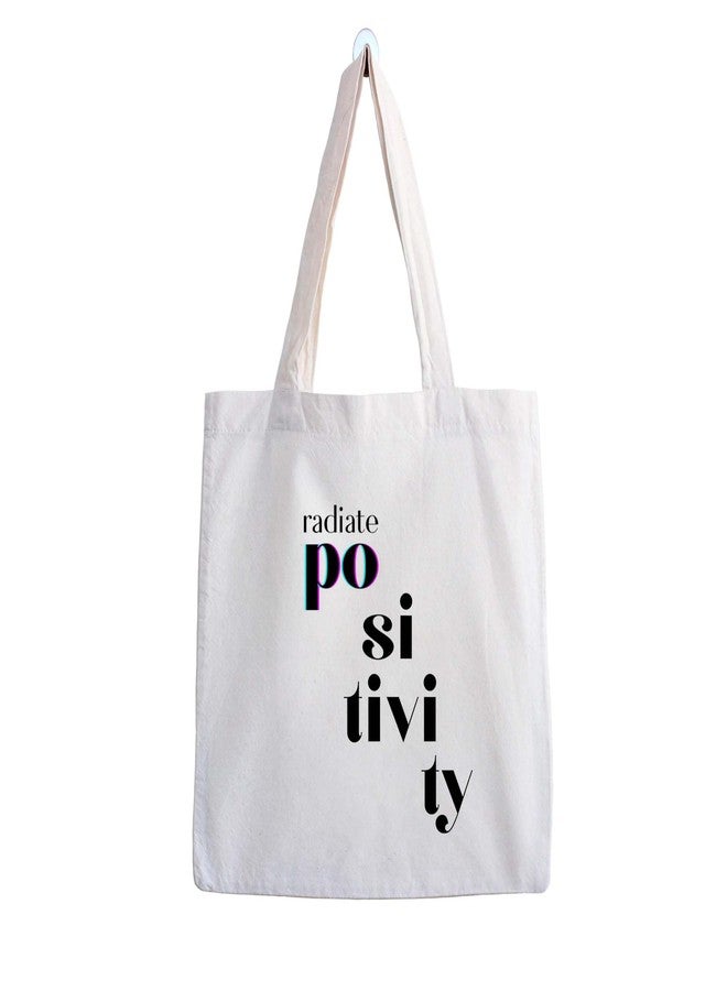 ARTBUG Tote Bag for Women, Aesthetic, Stylish, Ecofriendly, For College Girls, Office, Beach and Outings -Radiate Positivity Printed Canvas D - 353 - Image 1