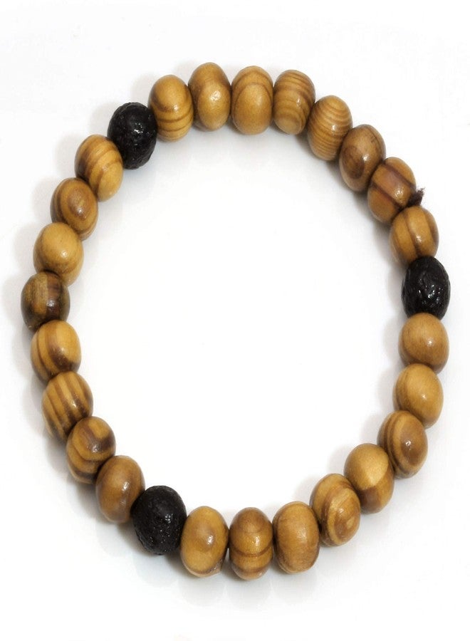 MILAKOO 4Pcs Lava Rock Stone Beads Essential Oil Diffuser Bracelet for Men Women Wood Beads Bracelet - Image 4