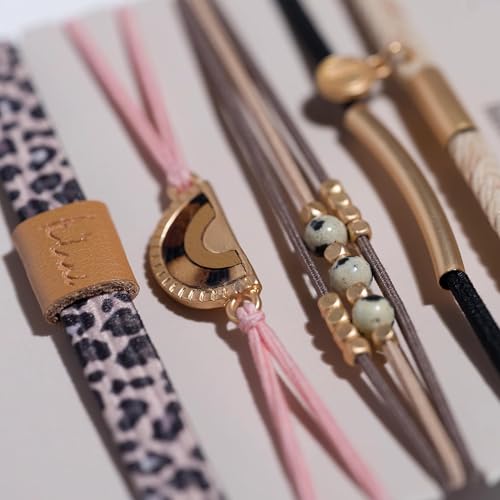 K'lani Klani Wild Hair Tie Bracelets for Women Boho Hair Ties Elastic Bracelet Accessories for Hairs Wrist Gift for Birthdays Mothers Day Graduation 5 Pack Small - Image 3