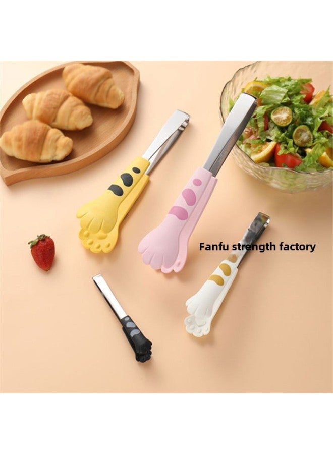 Silicone Food Clip Plastic Non-dirty Hands Snack Clip Cute Cat Claw Clip Kitchen High Temperature Food Clip Potato Chips Clip-Colour:♉♈Kitten Claw Clip (12cm) Pink♉♈  - Image 5