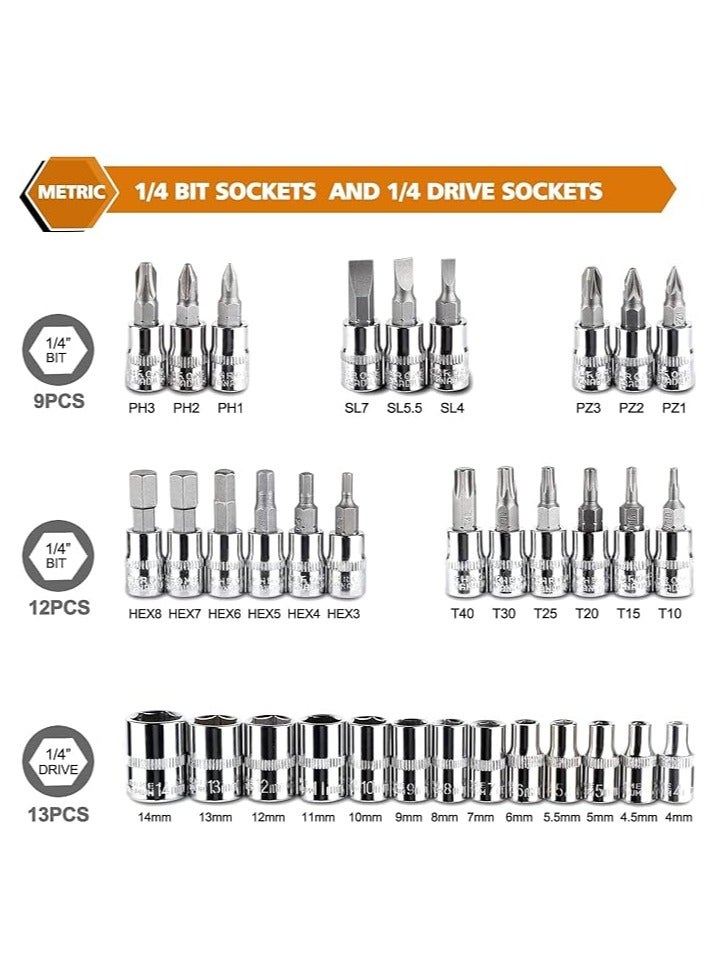 Generic Mechanic Tools Kit for Automotive Repair - 46 Pieces - 32x19.5x18 cm - Red  - Image 5