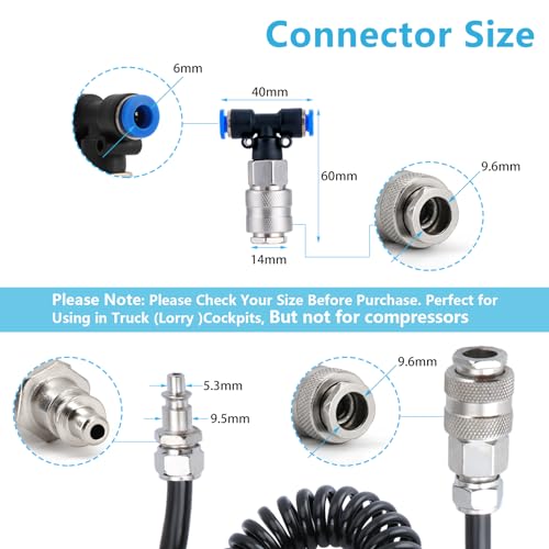 Fippy Truck Air Duster Gun with 5 Metre Recoil Air Hose, Air Seat Blow Dust Gun Heavy Duty Air Gun Cleaning Kit for Truck Semi Trailers - Image 3
