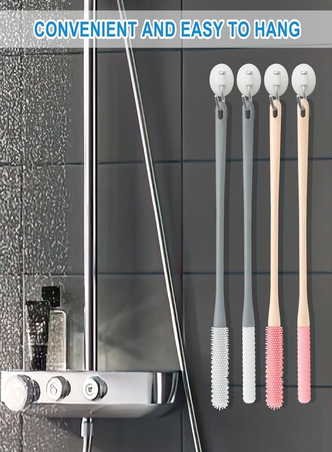 Ethanberg 4 Pack Toe Cleaning Brush, 15.7” Long Handled Silicone Foot Scrubber for Shower, Toe Crevice Cleaning Brush & Exfoliating Brush, Foot Care for Elderly Men Women Seniors(Grey+Pink - Image 5
