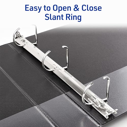 Avery Durable View 3 Ring Binder for Home, School Supplies, Office, or Organization Needs, 1.5" Slant Ring, 1 Pack White Binder. (17022) - Image 3