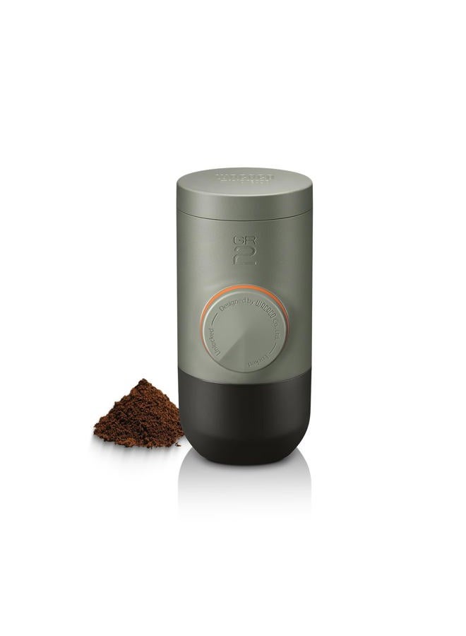 WACACO آلة إسبرسو Minipresso GR2 متوافقة مع القهوة المطحونة، صانعة قهوة محمولة 18 بار تعمل يدويًا، آلة إسبرسو أثناء التنقل، صغيرة جدًا للسفر والتخييم وصيد الأسماك والتسلق وركوب الدراجات. - Image 1