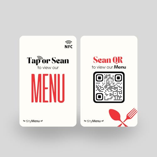 tinydabba Menu NFC Card | along with QR Code | NFC & QR Menu | For Hotels, cafe, restaurants | Free Lifetime Dashbaord - Image 1