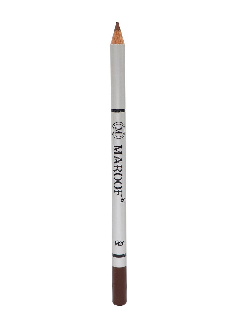 MAROOF Soft Eye and Lip Liner Pencil M26 Wood Brown - Image 3