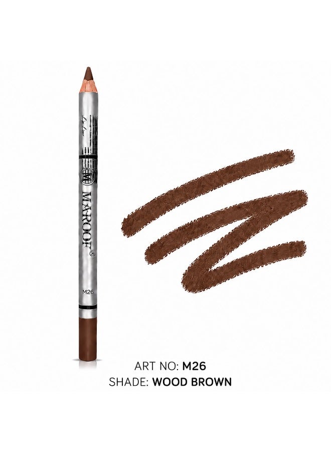 MAROOF Soft Eye and Lip Liner Pencil M26 Wood Brown - Image 1