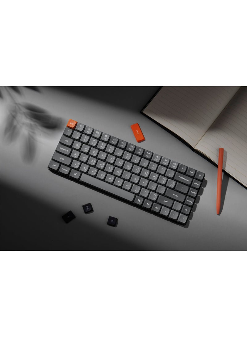 كيشرون كيبورد ميكانيكي لاسلكي كيكرون K3 ماكس QMK/VIA، معدل استجابة 1000 هرتز، تخطيط إنجليزي-عربي، مفاتيح Gateron براون منخفضة الارتفاع، إضاءة خلفية RGB، دعم N-Key Rollover، بطارية 1550 مللي أمبير، أسود | K3M-H1-AR - Image 3