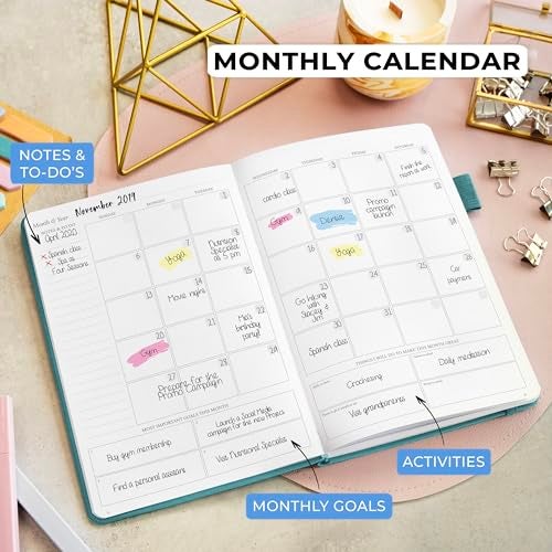 Legend Planner Daily for 3 Months – Undated Monthly Weekly & Daily Planner to Hit Goals. Organizer & Productivity Journal, A5 (Viridian Green) - Image 5