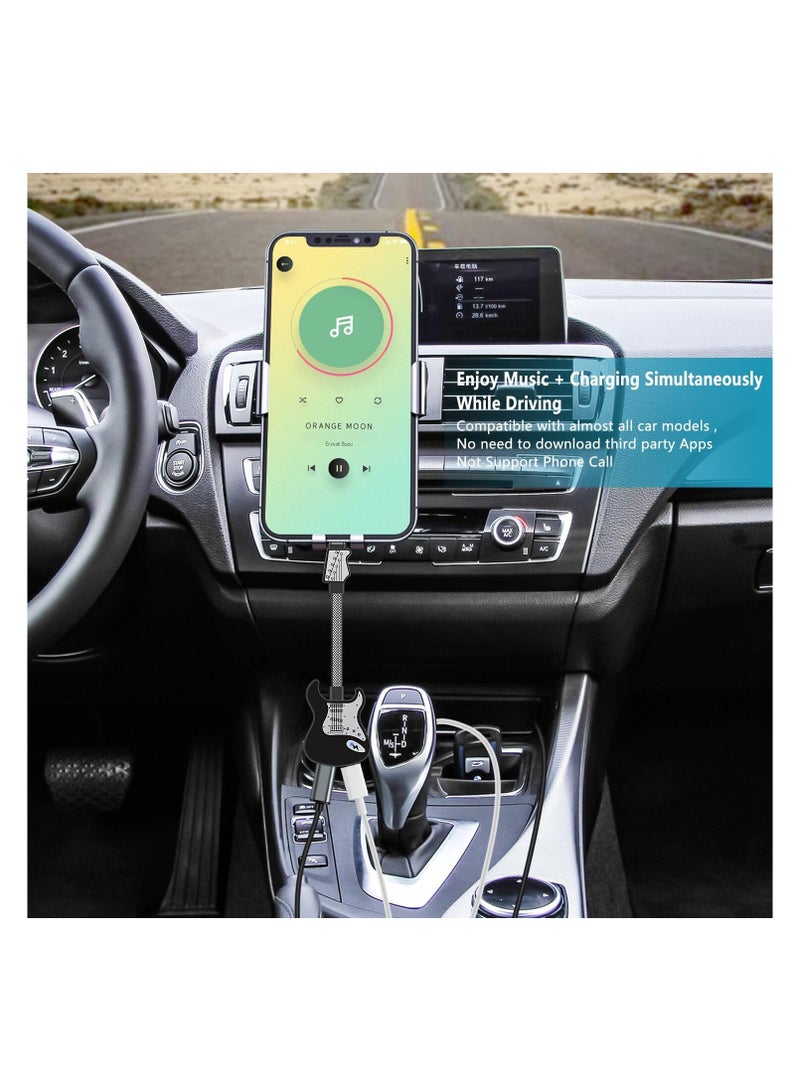 KASTWAVE USB C to 3.5mm Audio Adapter, USB C Headphone and Charger Adapter, 2-in-1 AUX Mic Jack High Resolution DAC and 60W Fast Charging, Compatible for Android iPad MacBook (Black) - Image 4