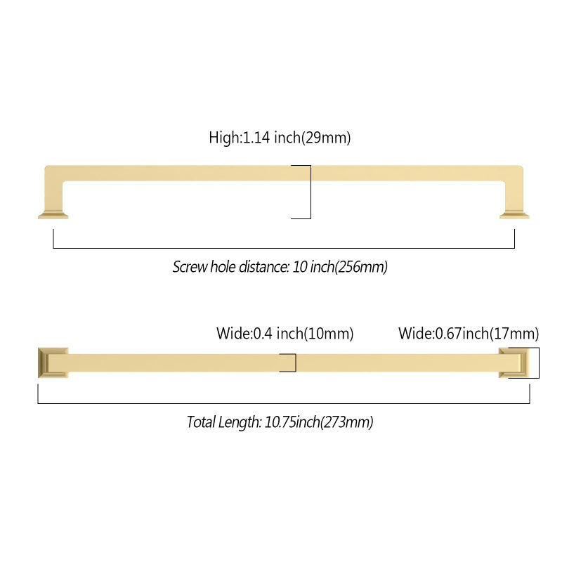 Knoklock 10 Pack 10 Inch(256Mm) Kitchen Cabinet Handles Gold Cabinet Pulls Kitchen Cabinet Hardware Drawer Pulls For Dresser Cupboard Wardrobe - Image 2