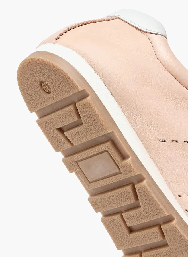Celeste Women Leather Ankle Sneakers With Lace-Up Closure