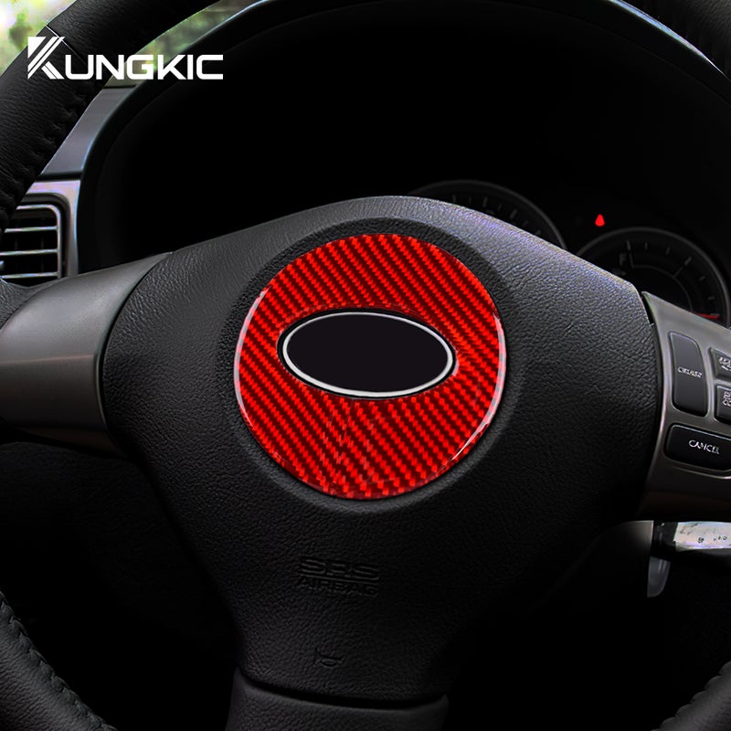 Real Carbon Fiber Sticker for Subaru Impreza 2009 2010 2011 Steering Wheel Strip Interior Trim - Image 4