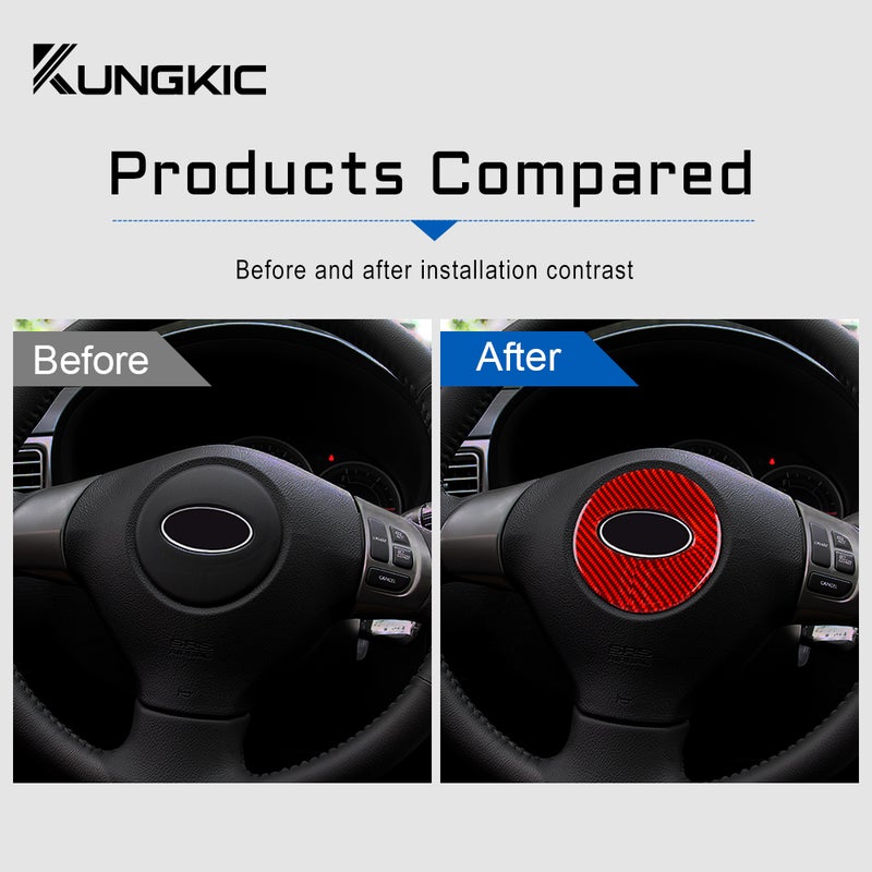 Real Carbon Fiber Sticker for Subaru Impreza 2009 2010 2011 Steering Wheel Strip Interior Trim - Image 2