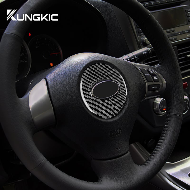 Real Carbon Fiber Sticker for Subaru Impreza 2009 2010 2011 Steering Wheel Strip Interior Trim - Image 3