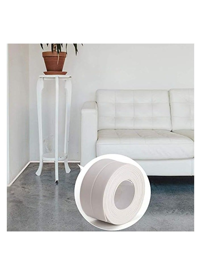 erorex Caulk Strip - White, Waterproof, PVC, 1 Count, 6.35mm Max Gap Fill, Kitchen, Bathroom, Tile, Wall - Image 2