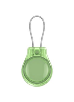 Safety Lock Metal Rope Protective Cover Suitable For Apple Airtag Protective Cover Locator Anti-loss Device Three-proof Full Package-Color:Translucent Green-Applicable Models:Suitable For Apple Airtag Protective Case