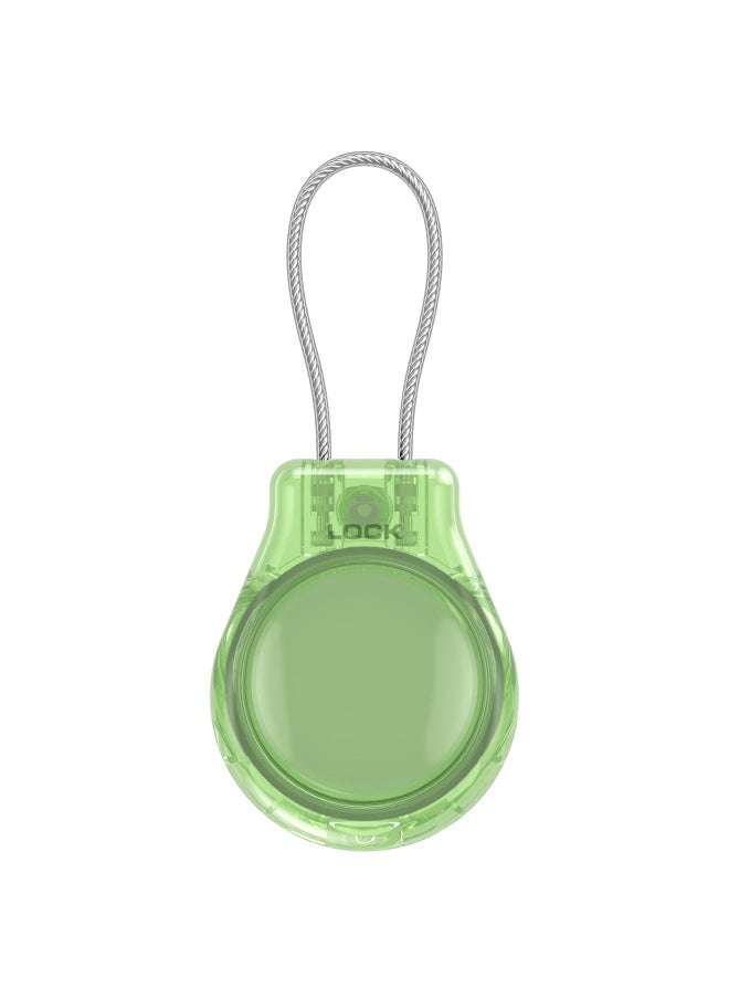 Generic - Safety Lock Metal Rope Protective Cover Suitable For Apple Airtag Protective Cover Locator Anti-loss Device Three-proof Full Package-Color:Translucent Green-Applicable Models:Suitable For Apple Airtag Protective Case - Image 1