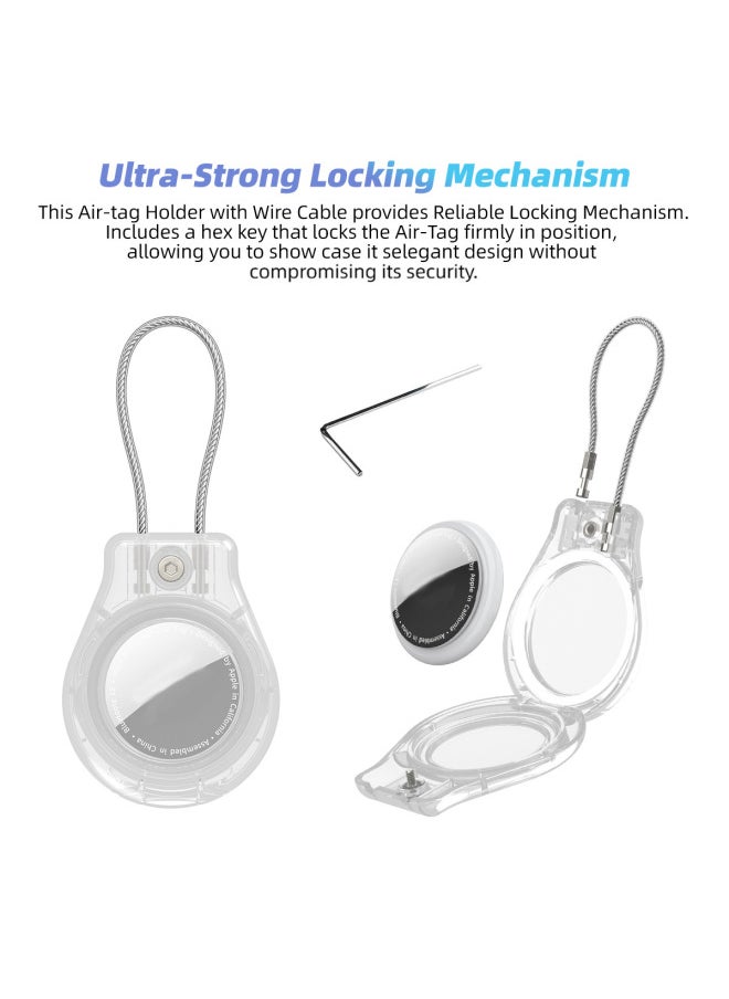 Generic - Safety Lock Metal Rope Protective Cover Suitable For Apple Airtag Protective Cover Locator Anti-loss Device Three-proof Full Package-Color:Translucent Green-Applicable Models:Suitable For Apple Airtag Protective Case - Image 1