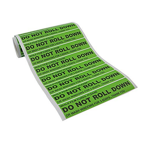 FOSHIO 100pcs/roll DO NOT ROLL Down Automotive Self-Adhesive Stickers Warning Label for Auto Vinyl Wraps Tool - Image 1