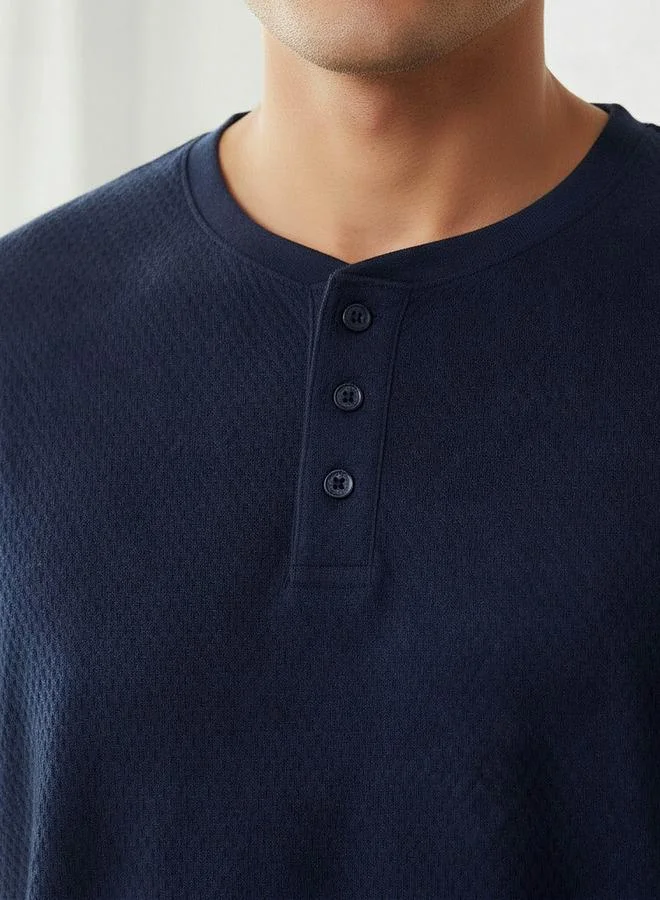 Splash FAV NAVY Men Cotton Striped Button Front Nightwear Set for Men | Best Price UAE