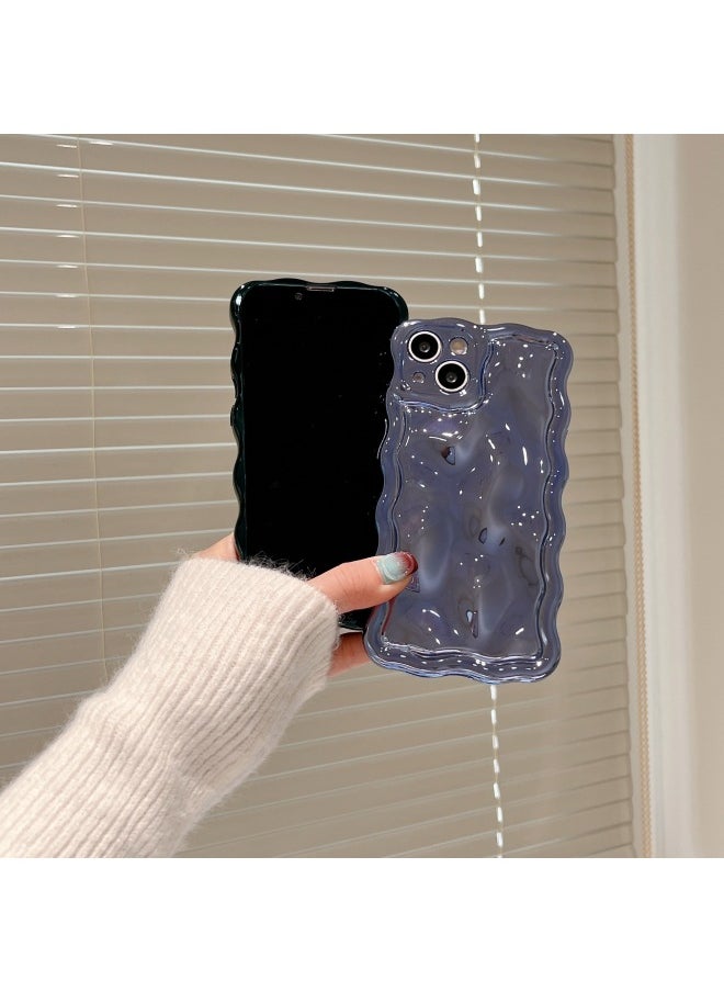Generic - Solid Color Electroplated Water Corrugated IPhone16promax Phone Case Apple 15/14 16e Advanced Sense-Color:xym Wave Meteorite Khakis-Applicable Model:12promax (without Packaging) - Image 1