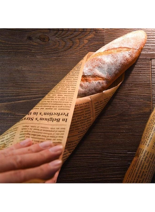 100 Sheets Bread Sandwich Burger Fries Food Grade Oil Proof Paper Grease Paper Greaseproof Wrappers Wrapping Baking Tools Gift Wrapping Tissue 18x18cm - Image 2
