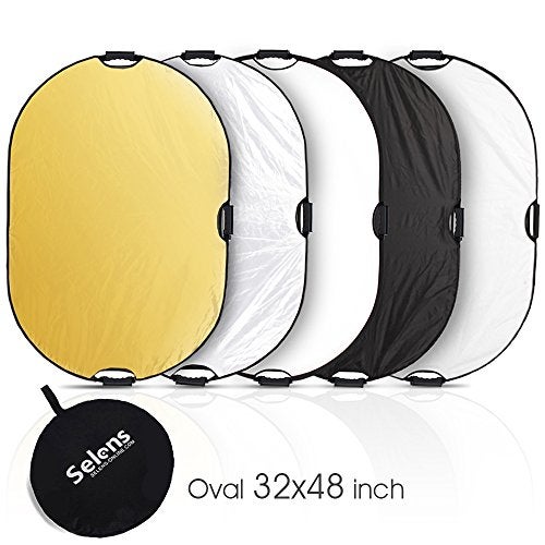 Selens Selens 5-in-1 32x48 Inch Oval Reflector with Handle for Photography Photo Studio Lighting & Outdoor Lighting - Image 1