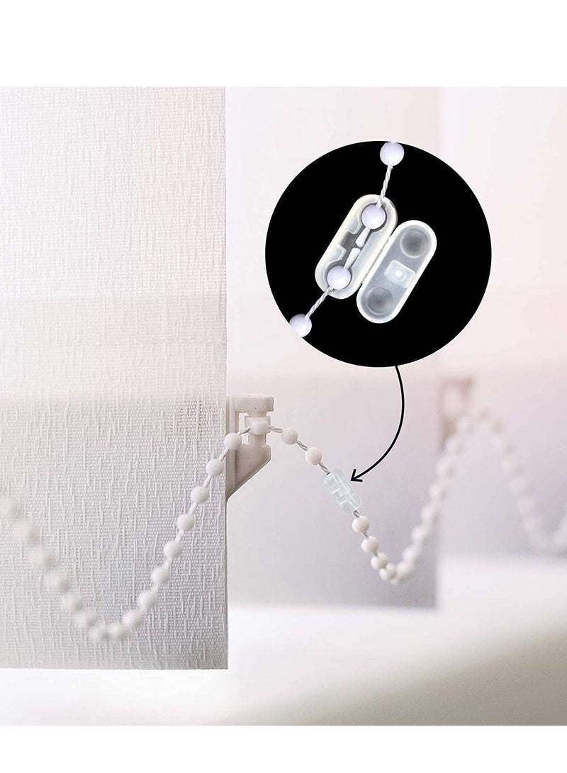 Excefore Chain Connectors, 20Pcs Plastic Roller Shade Bead Connector Replacement Vertical Roman Blind Ball Cord Clips for Blinds - Image 2