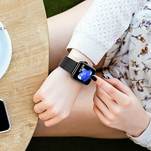 Sunnywoo Milanese Mesh Loop Compatible with Apple Watch Bands 42mm 44mm 45mm 46mm 49mm 38mm 40mm 41mm for Men Women, Stainless Steel Mesh strap for iWatch Series 10 9 8 7 6 SE 5 4 3 2 1 Ultra - Image 5