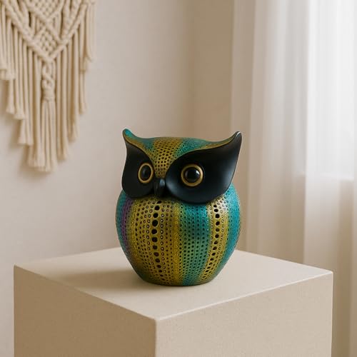 Xtore® Modern Classy Lucky Owl Resin Art Figure Showpiece -(Pack of 1,Multicolor) - Image 5