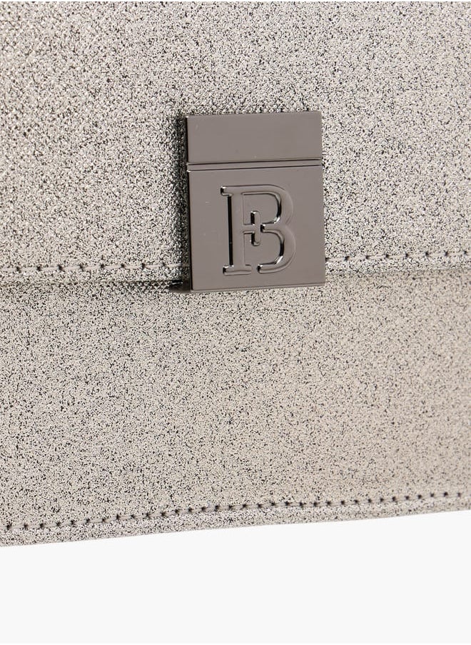 Flora Bella By Shoexpress - Women Metallic Crossbody Bag with Button Closure and Chain Strap - Image 1