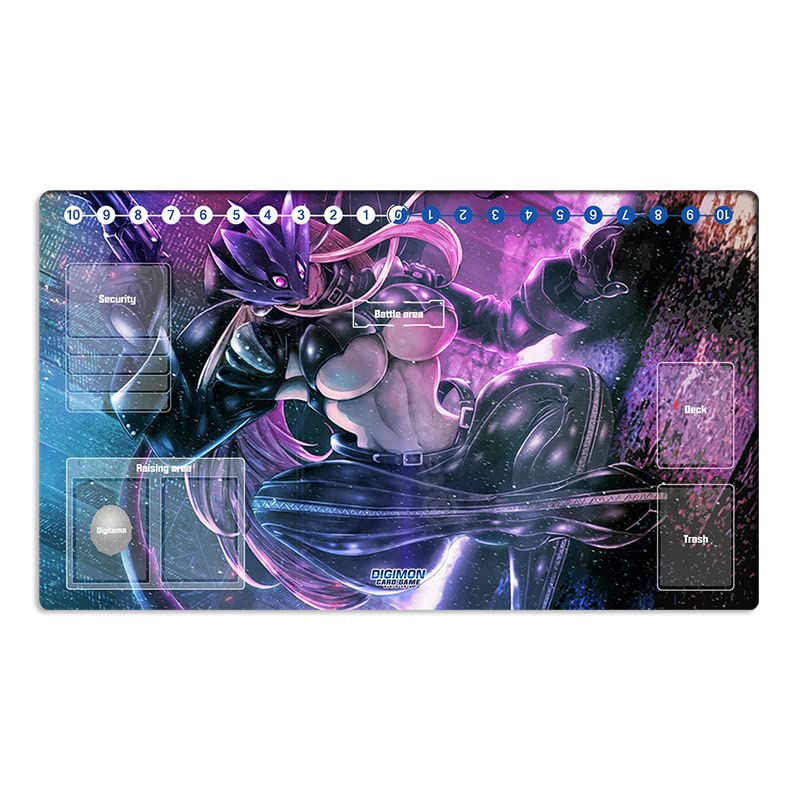 Mlikemat New Digimon Beelstarmon Playmat DTCG CCG Mat Trading Card Game Mat Desk Pad  Free Mat Bag - Image 1