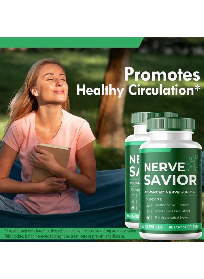 وينز تاون منقذ الأعصاب - تركيبة مريحة للأعصاب للجنسين - 60 كبسولة - يعزز الاسترخاء والوظائف الطبيعية - Image 2