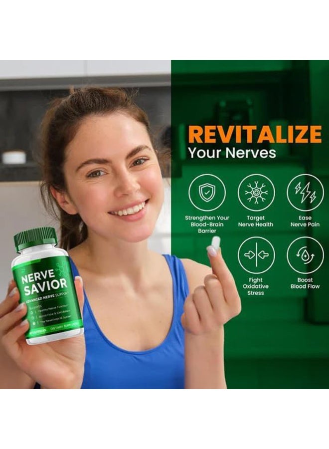 وينز تاون منقذ الأعصاب - تركيبة مريحة للأعصاب للجنسين - 60 كبسولة - يعزز الاسترخاء والوظائف الطبيعية - Image 4