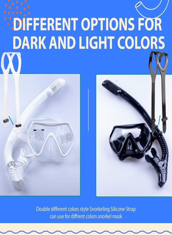 Seabbo Universal Silicone Replacement Mask Strap, Scuba Mask Straps, Head Band Parts Accessories For Diving Swimming Snorkel Frediving 2 Balck 54 x 2 cm - Image 4