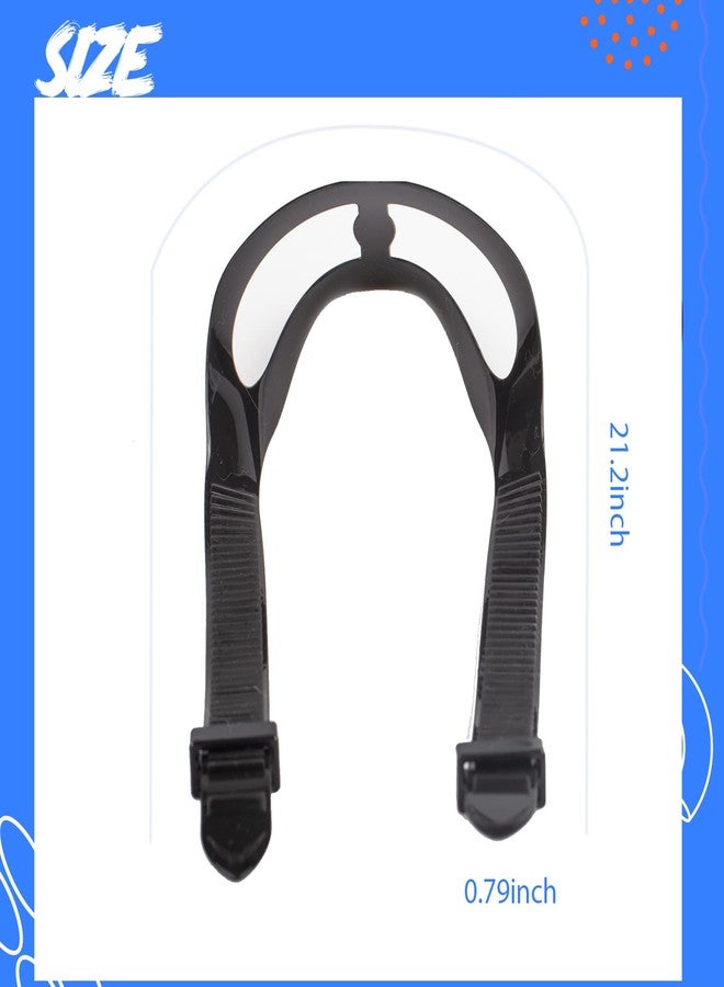 Seabbo Universal Silicone Replacement Mask Strap, Scuba Mask Straps, Head Band Parts Accessories For Diving Swimming Snorkel Frediving 2 Balck 54 x 2 cm - Image 2