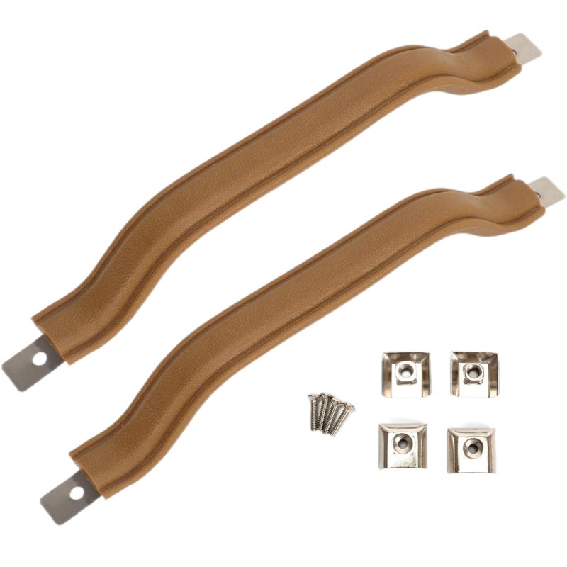FCBJX Door Handle Pull Strap for Jeep YJ Wrangler 19871995 Front Brown Inside Trim Driver and Passenger Side Replaces 55009801K 2 Pack
